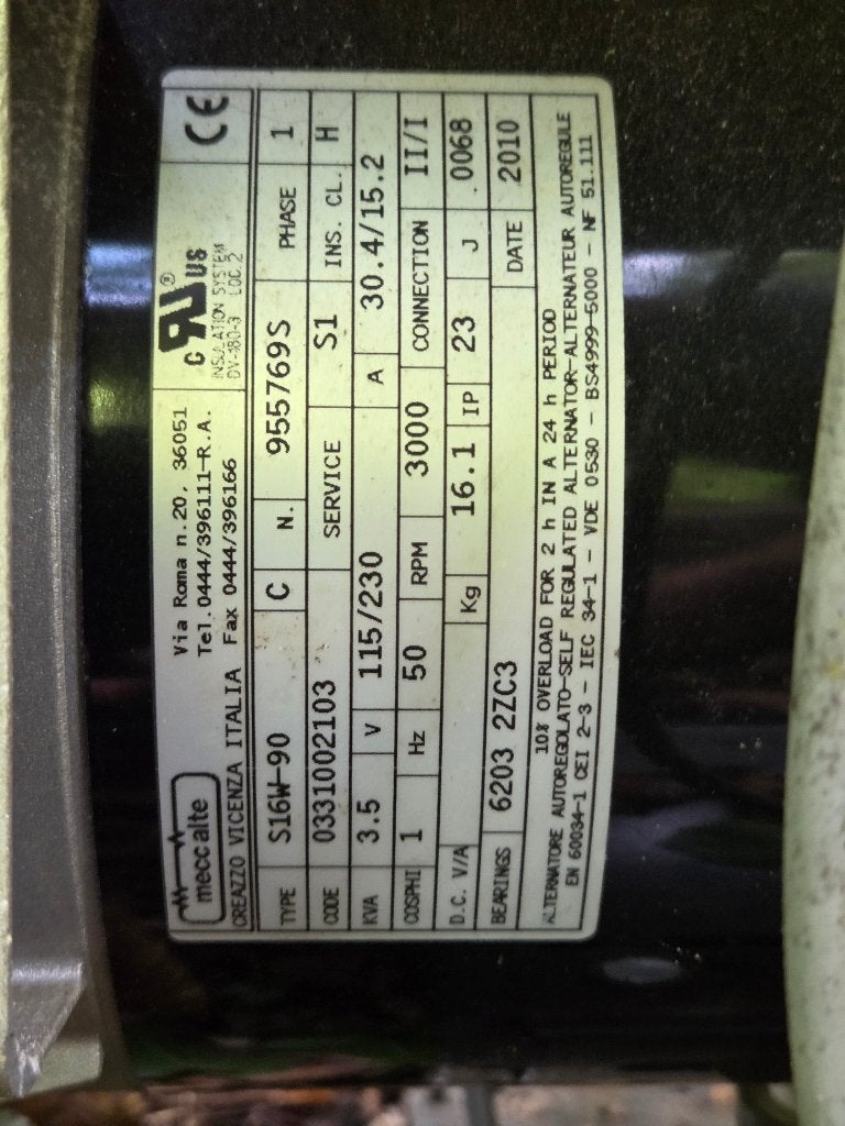 Yanmar diesel aggregaat 3.5kw 1fase, Ophalen, Gebruikt, Minder dan 5 kVA, Dieselolie