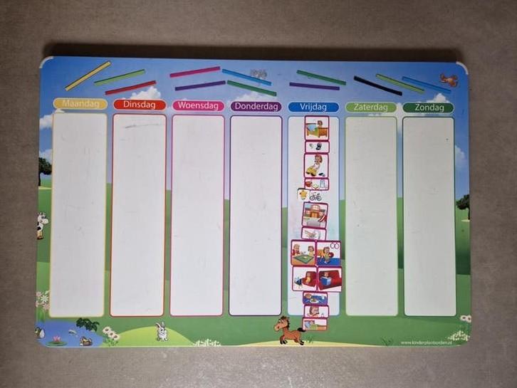 Kinder magneet planbord, Ophalen