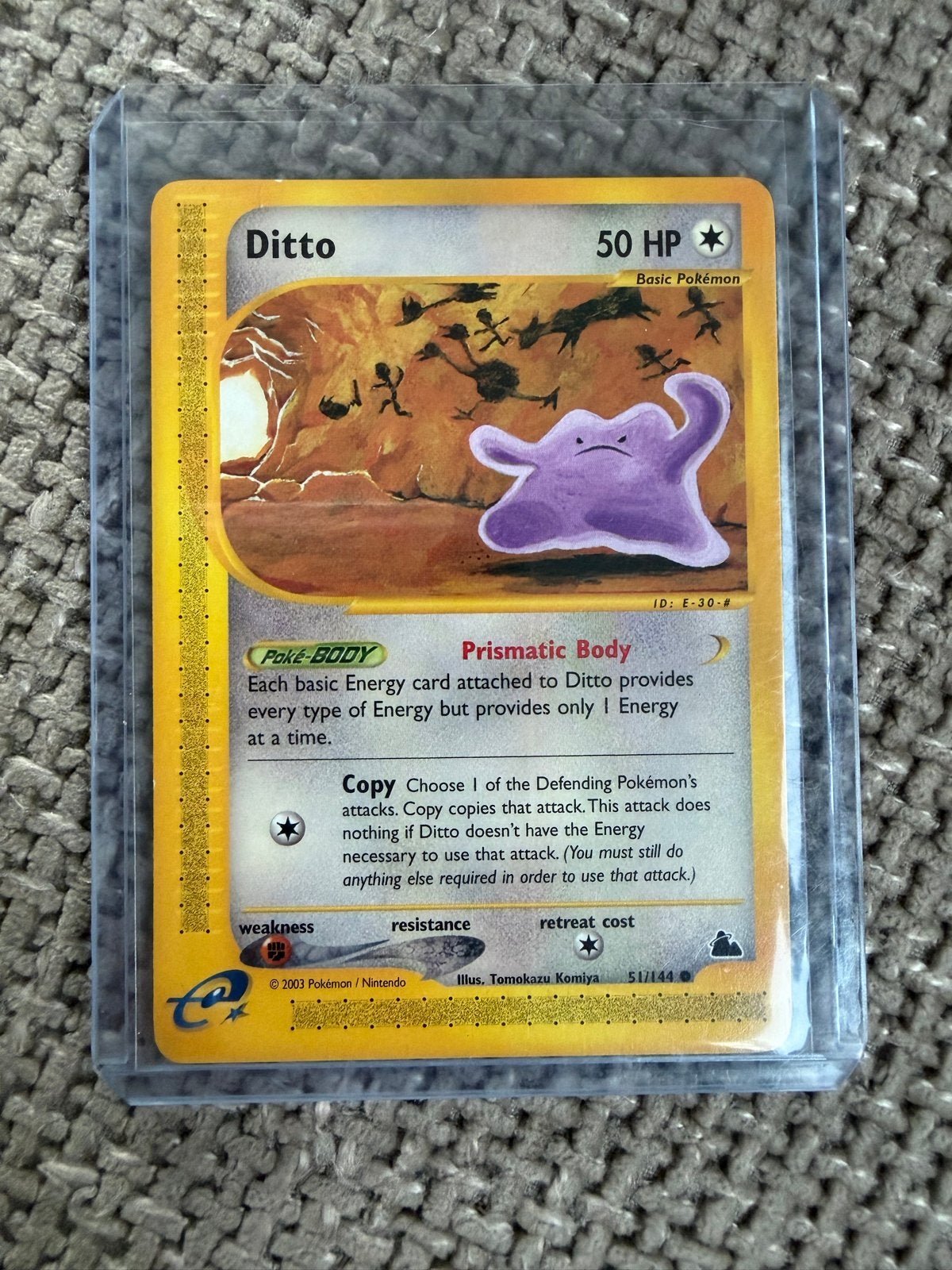 Pokémon Kaart: Ditto 50 HP (2003) - Zeldzame Kaart, Ophalen of Verzenden, Zo goed als nieuw, Losse kaart