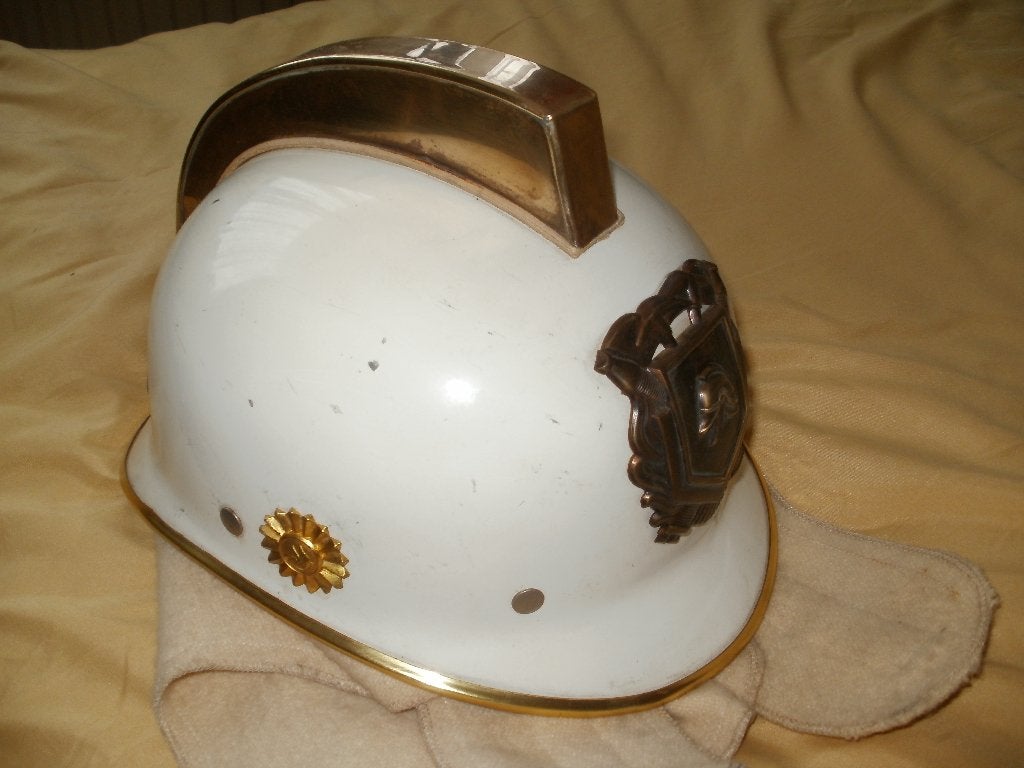 brandweerhelm1960-1980 nederlands, Verzamelen, Ophalen of Verzenden, Landmacht, Nederland, Helm of Baret
