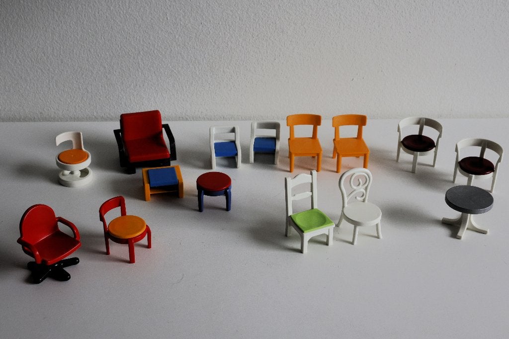 playmobil meubels, stoelen, Ophalen of Verzenden, Gebruikt