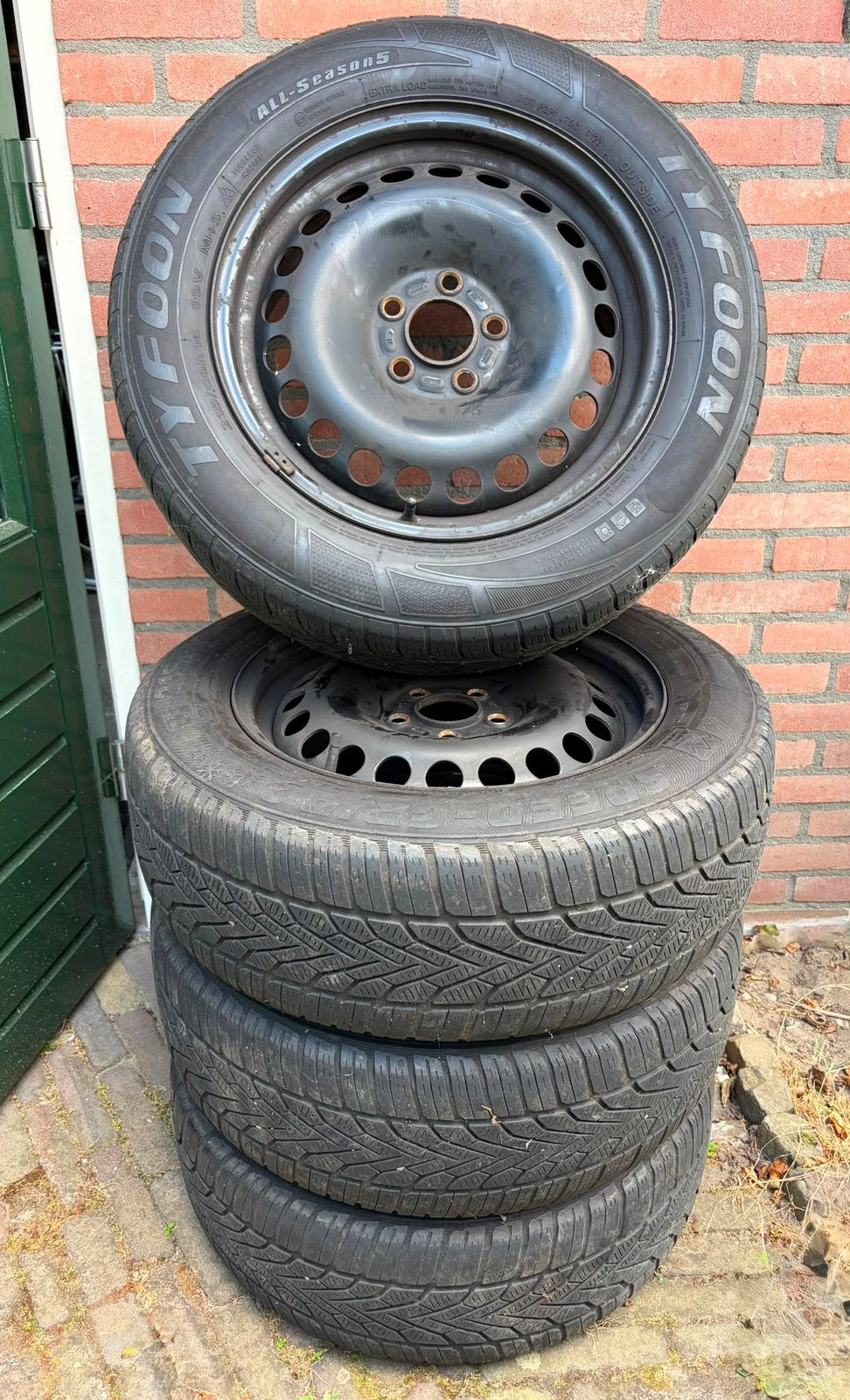 Autobanden incl stalen velgen, Auto diversen, Auto-accessoires, Ophalen