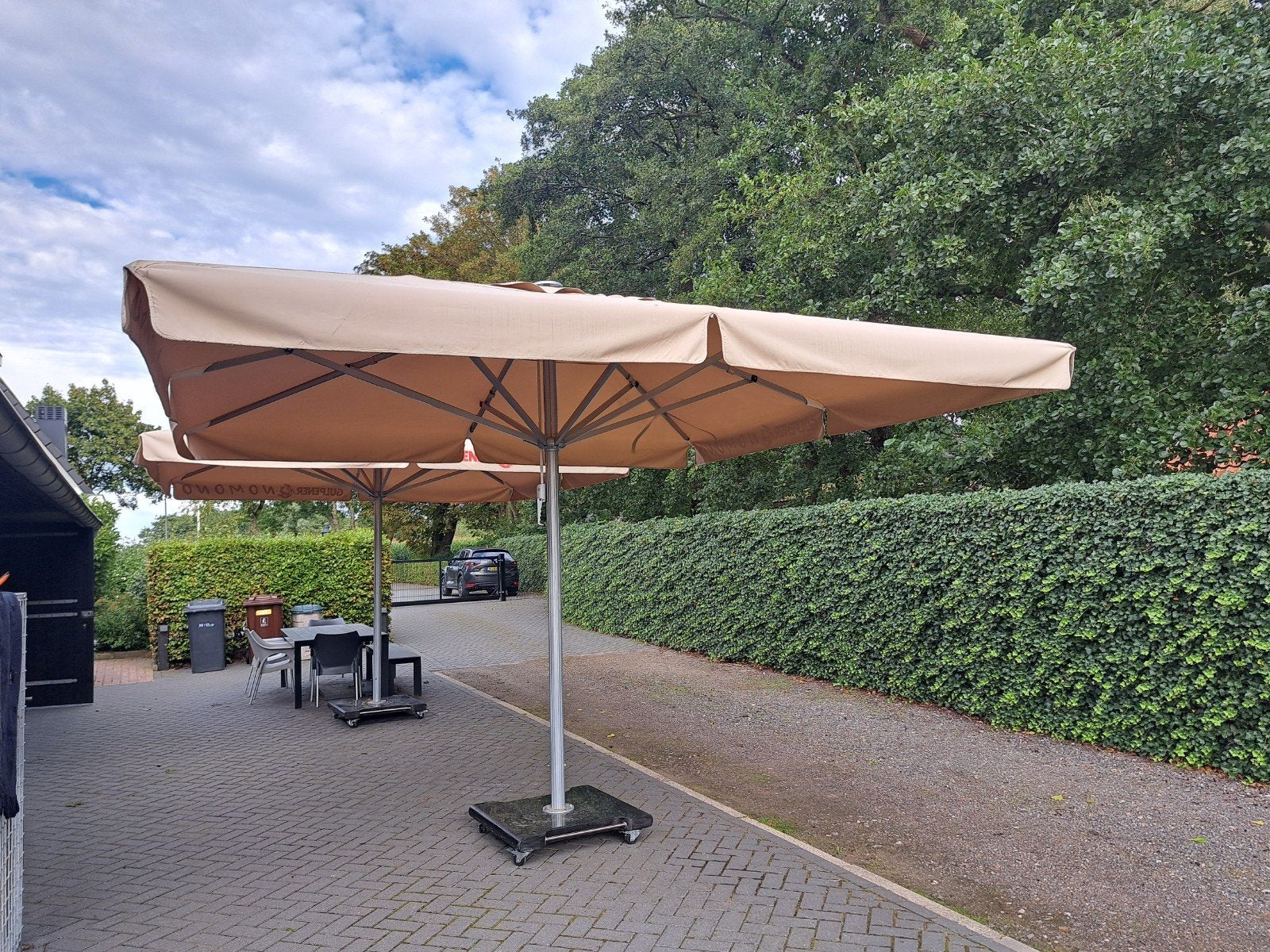 Grote Horeca Parasol, Tuin en Terras, Ophalen, Gebruikt, Meer dan 4 meter, Stokparasol