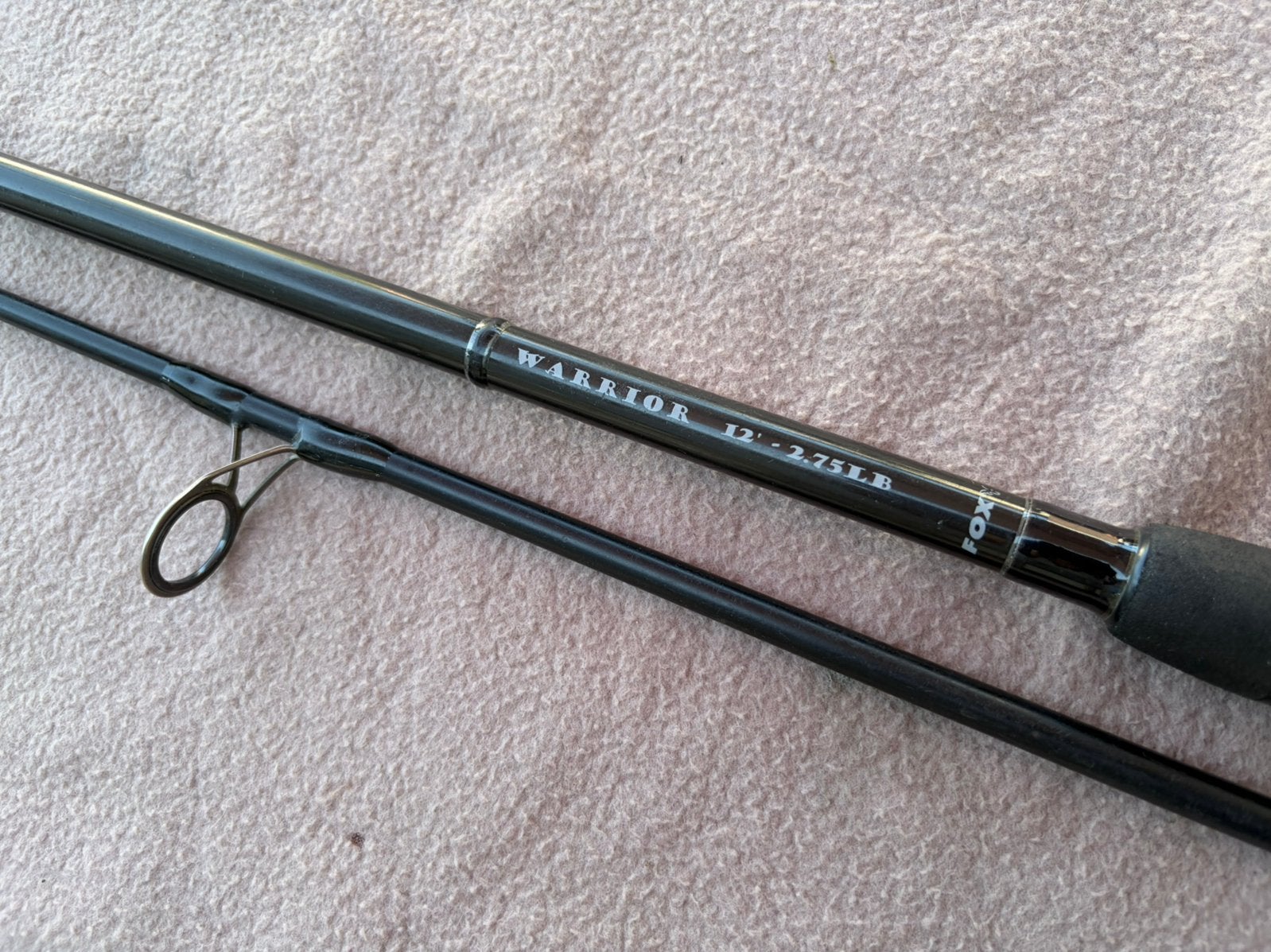 Fox warrior 12ft 2.75lbs karperhengel eerste type, Ophalen, Gebruikt, Werphengel