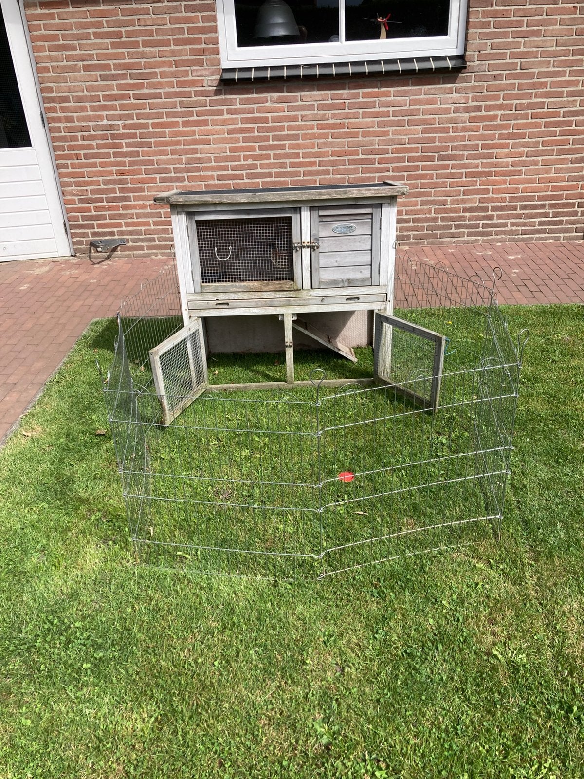 Konijnenhok met buitenren, Dieren en Toebehoren, Ophalen, Gebruikt, 60 tot 90 cm, Konijn