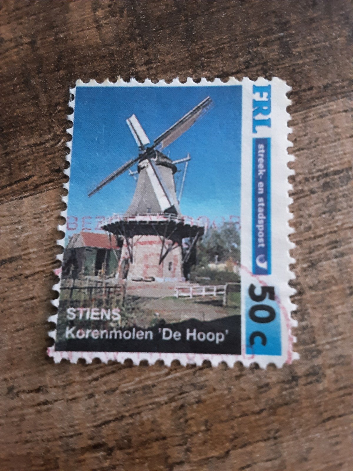 FRL Post.  Stiens korenmolen de Hoop ( gest), Ophalen of Verzenden