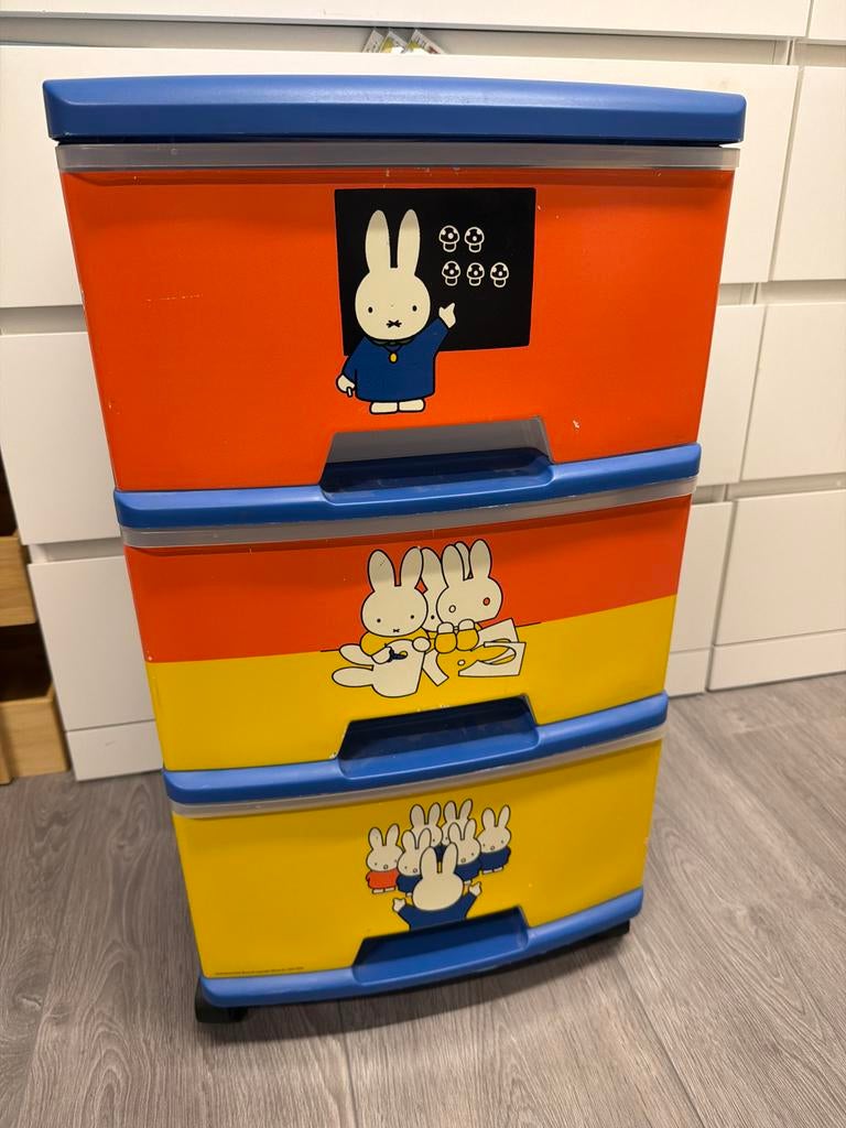Nijntje Curver ladenkastje met 3 laden en wielen, Ophalen, Gebruikt, 3 of 4 laden, Minder dan 100 cm