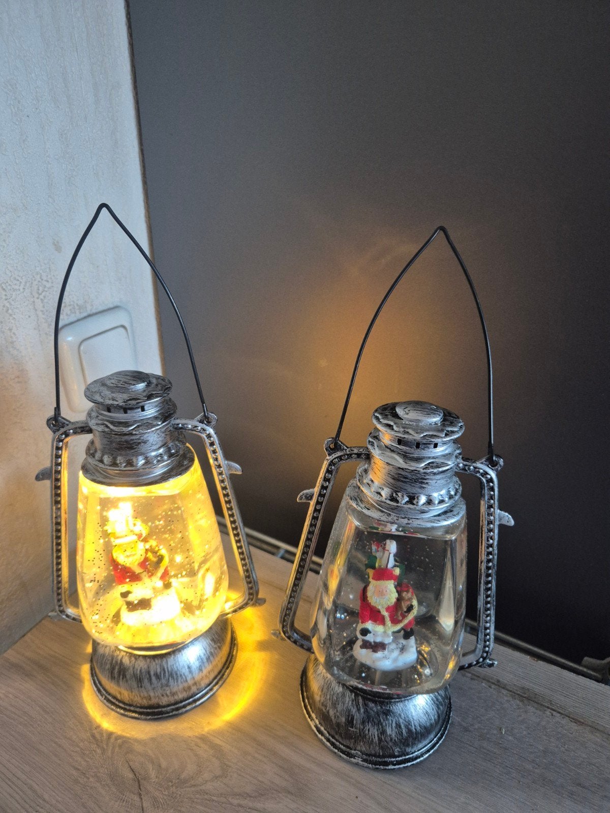 2 kerst lantaarns met verlichting, Ophalen of Verzenden, Zo goed als nieuw