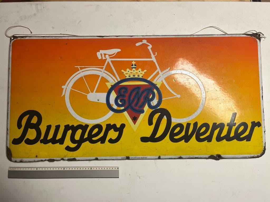 Emaille reclamebord Burgers ENR, Verzamelen, Merken en Reclamevoorwerpen, Ophalen, Gebruikt, Reclamebord