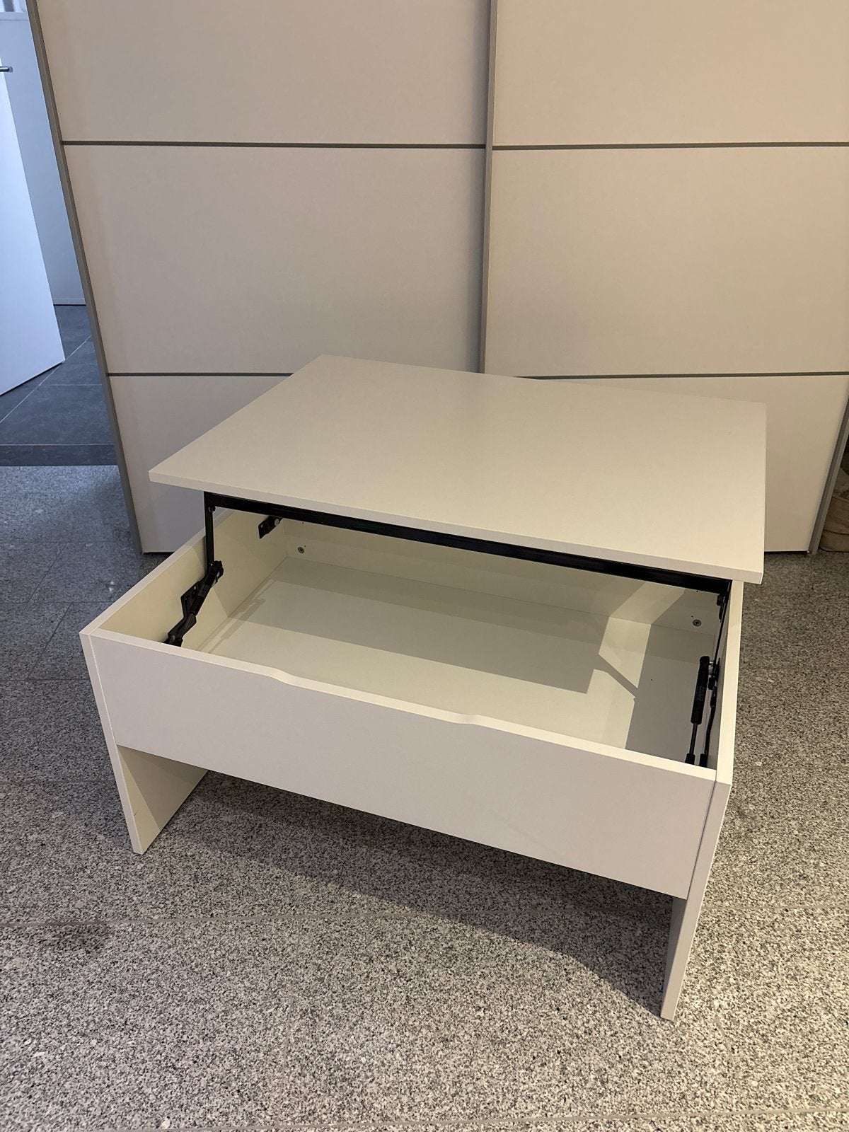 Ikea salontafel met opbergruimte - Wit, Ophalen, 100 tot 150 cm, 50 tot 100 cm, Zo goed als nieuw