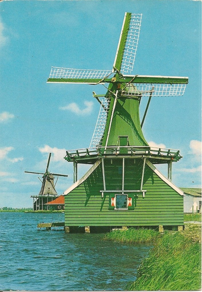 Ansichtkaart Zaanstad: De Huisman, specerijmolen, Ophalen of Verzenden, 1960 tot 1980, Ongelopen, Noord-Holland