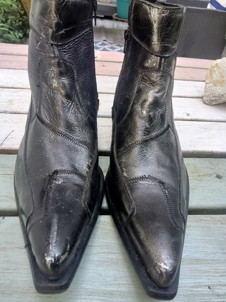 Nieuwe New Rock Puntlaarzen (zilver/zwart)   maat 45, Kleding | Heren, Schoenen, Verzenden, Zwart, Boots, Nieuw