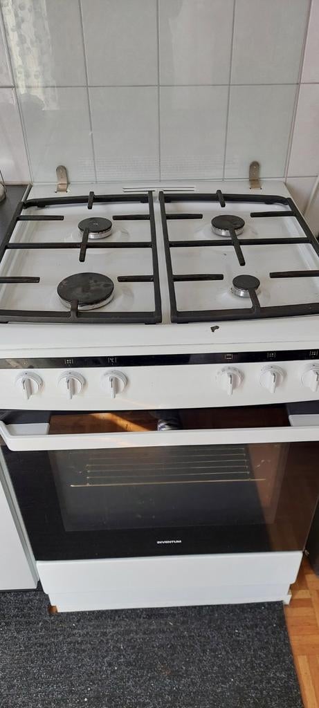 Inventum Vrijstaand Gasfornuis met Oven - Zo goed als nieuw, Witgoed en Apparatuur, Fornuizen, Hete lucht, 60 cm of meer, Zo goed als nieuw