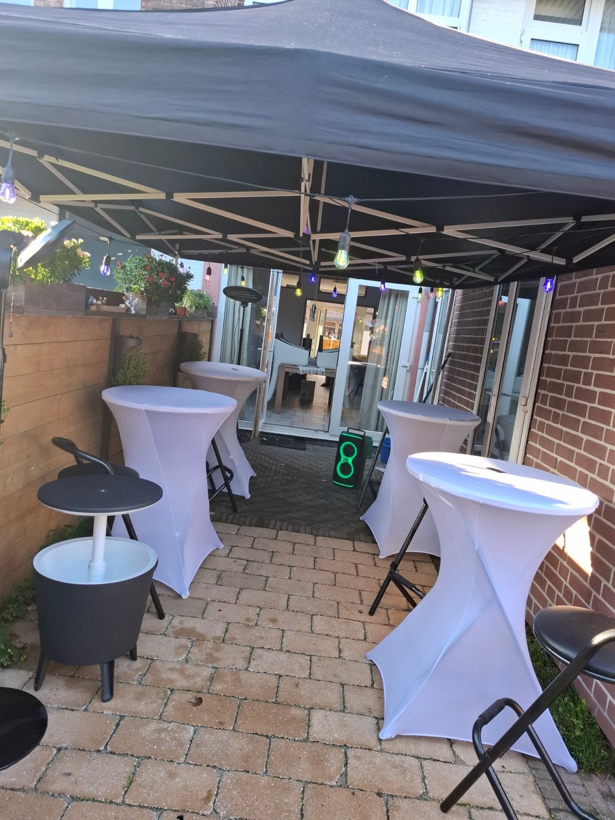 Partytent 3x7,50 te huur, Ophalen of Verzenden, Zo goed als nieuw, 5 tot 8 meter