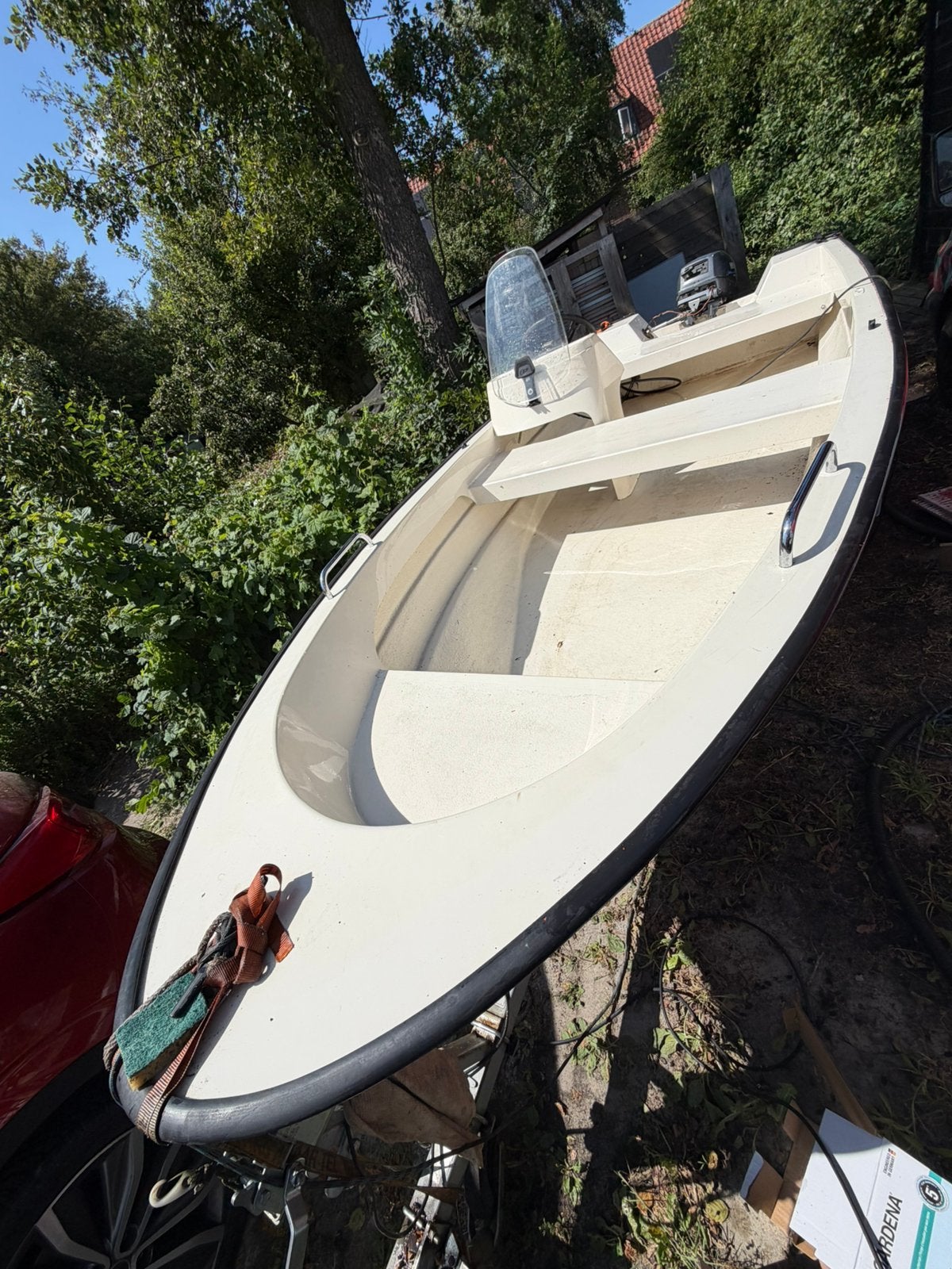 Verona 410 console boot met Yamaha 9.9pk en trailer, Ophalen, Zo goed als nieuw