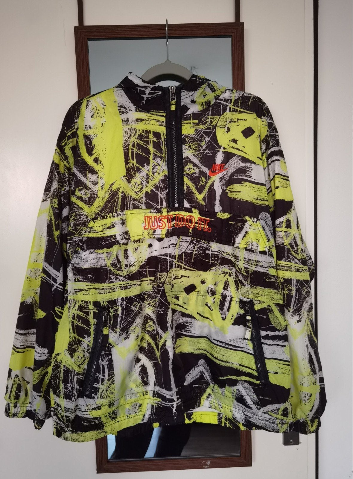 Originele vintage Nike anorak/windbreaker, Zwart, Nike, Overige maten, Ophalen of Verzenden