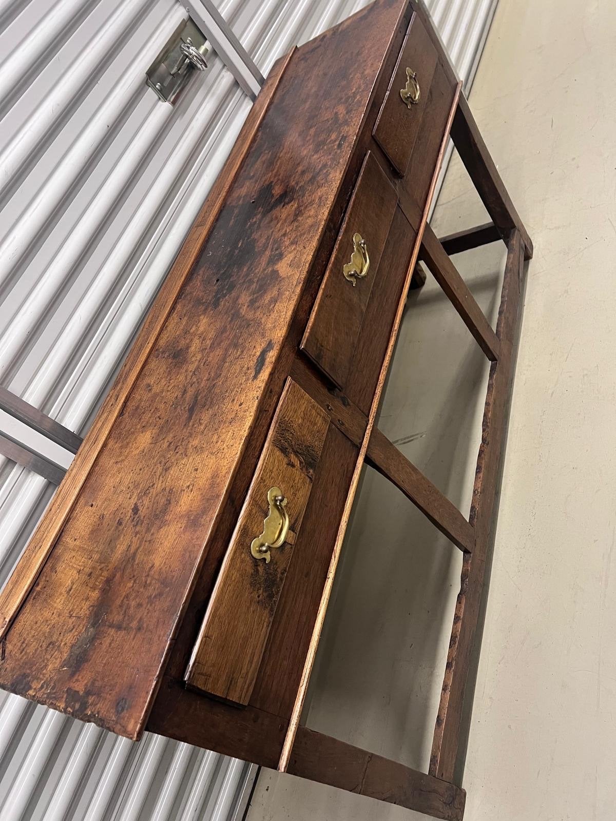 Antieke Eiken Sidetable met Lades - Rustiek Design, Ophalen
