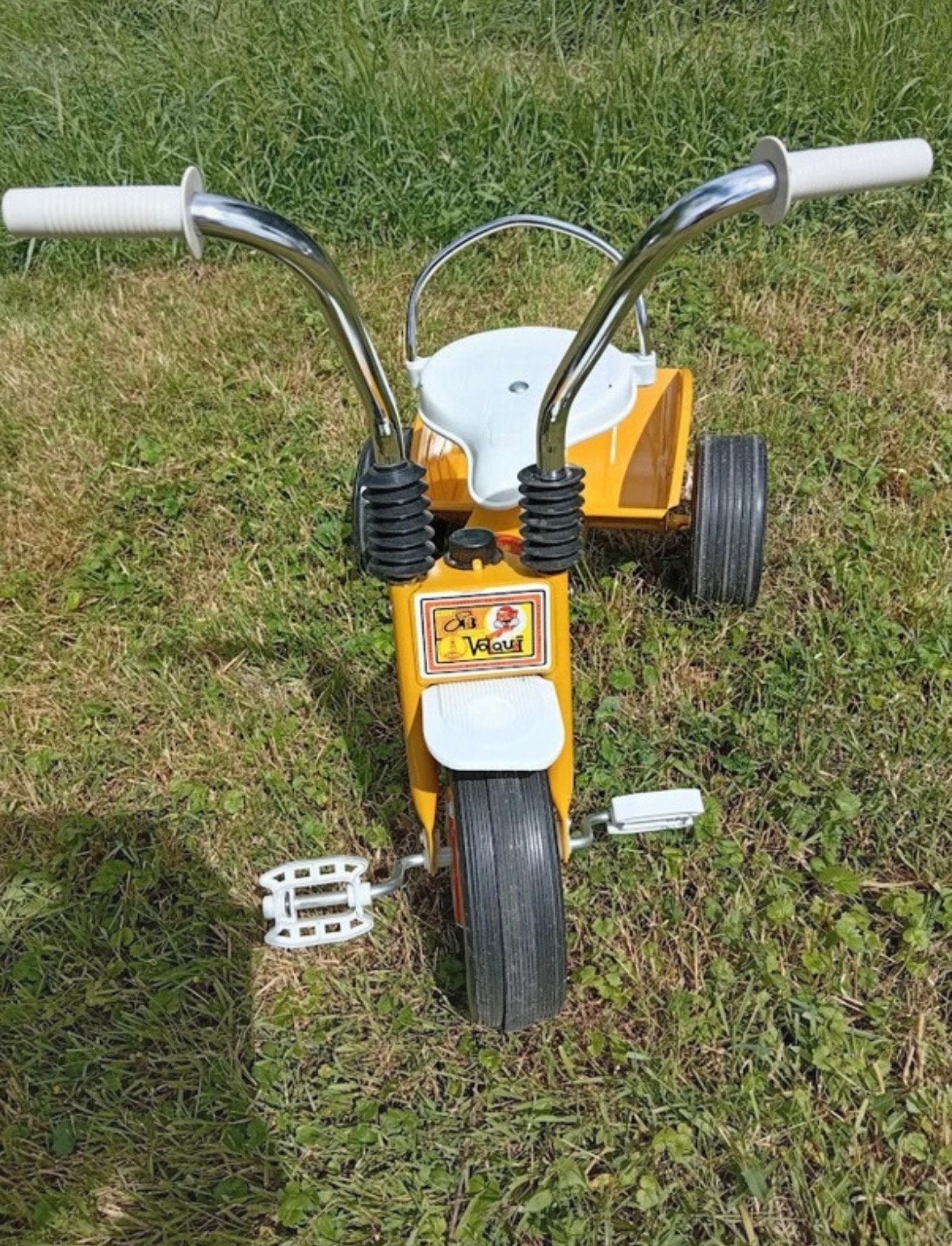 Vintage Veloci driewieler met bakje - Geel, Ophalen, Zo goed als nieuw, Trapvoertuig