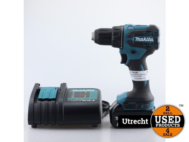 Makita DDF490 Schroef/Boormachine 2025 Incl Accu en lader