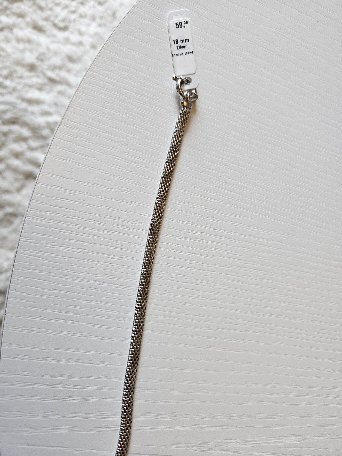 Lucardi armband, zilverkleurig, 18 mm, Ophalen of Verzenden, Zo goed als nieuw, Zilver, Staal