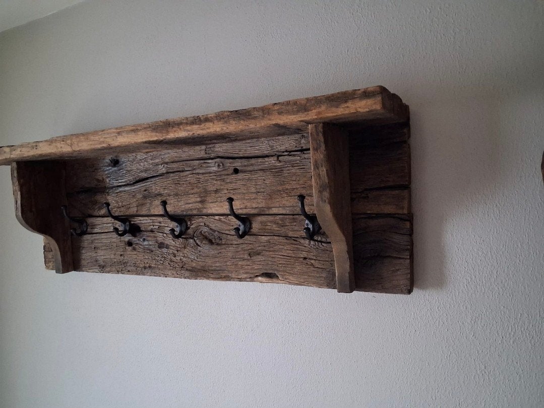 Kapstok geborsteld wagonhout, 100 tot 150 cm, Zo goed als nieuw, Hout, Ophalen