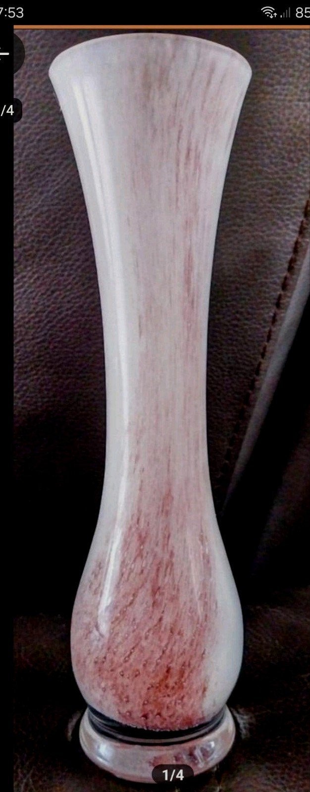 Handgemaakte Kasper Bleikristal Vaas - 20x5.5 cm, Ophalen of Verzenden