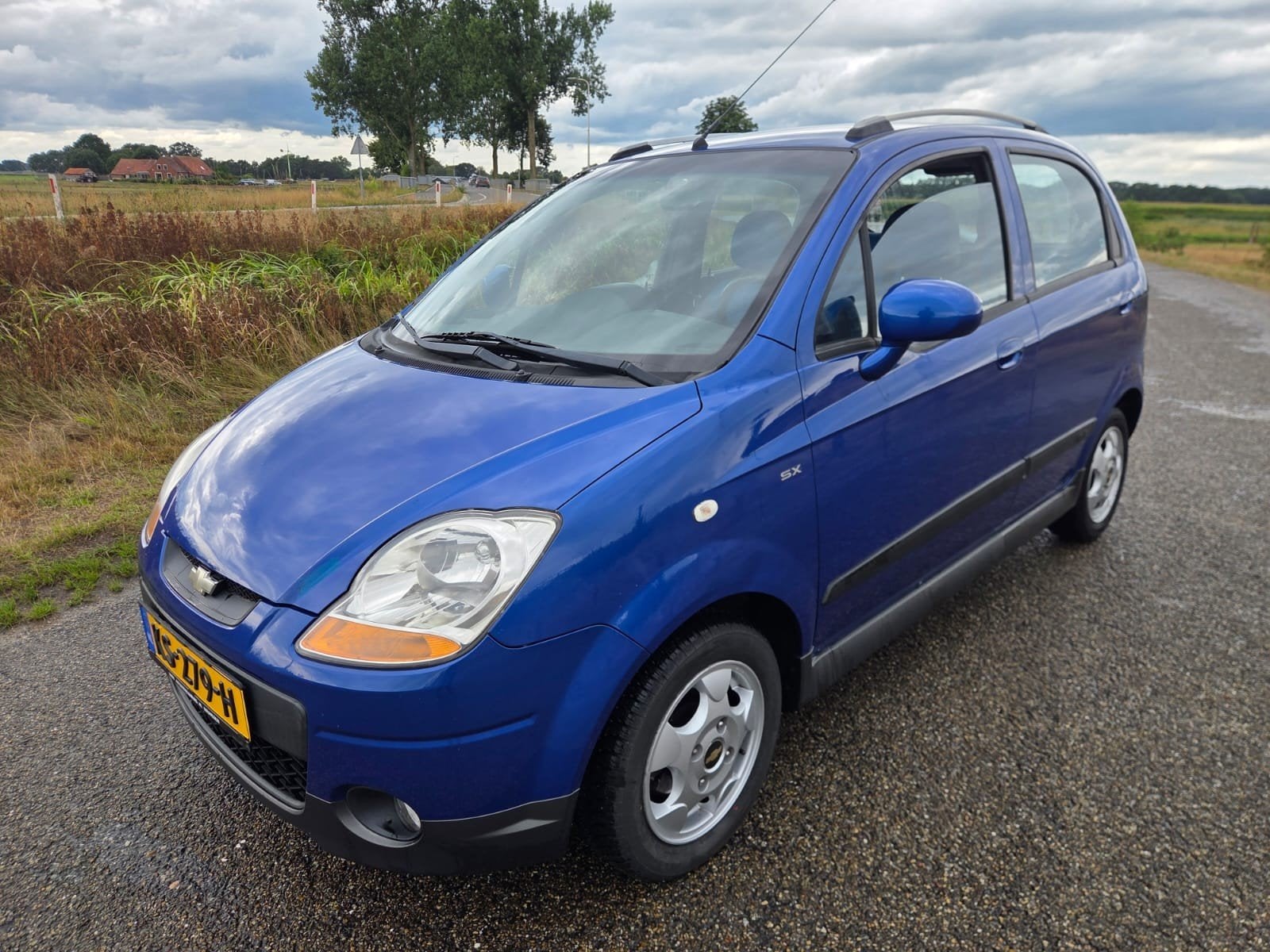 Chevrolet Matiz 1.0 2008 Blauw, Auto's, Voorwielaandrijving, Stof, 600 kg, Zwart