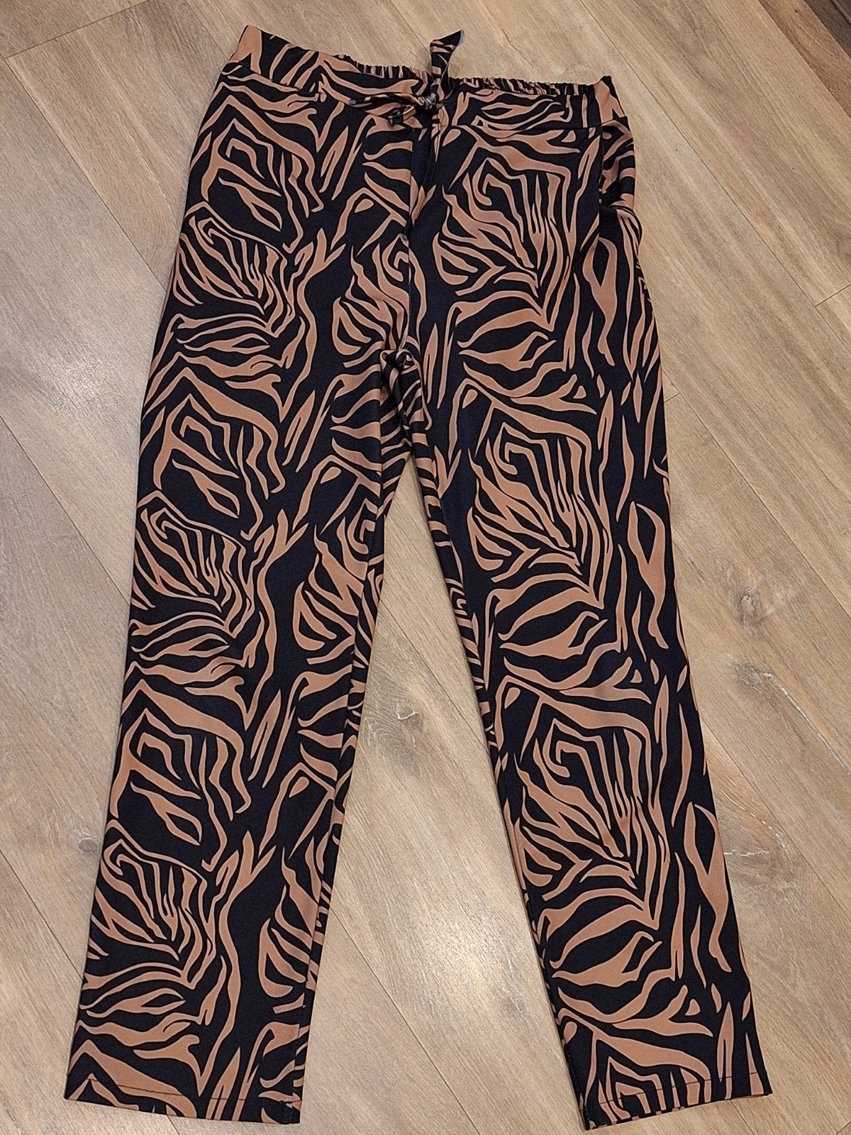 Lange broek Musthaves by Elja zwart-bruin, maat XL, Zwart, Maat 46/48 (XL) of groter, Ophalen of Verzenden, Zo goed als nieuw