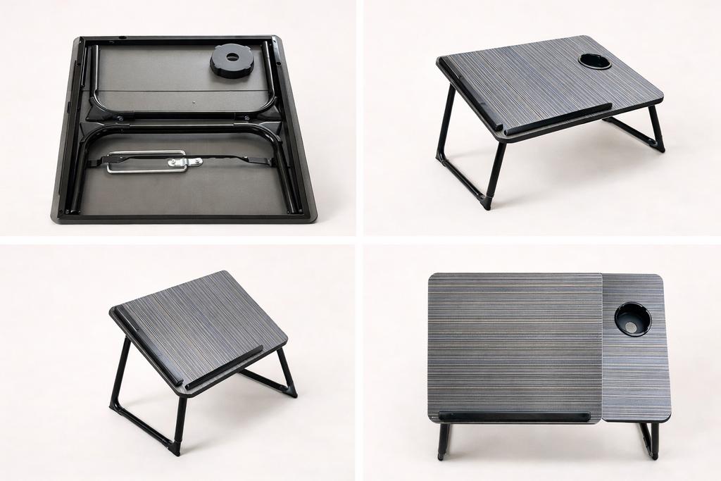 Nieuw Opklapbare laptoptafel met kantelbaar blad, Ophalen of Verzenden, Nieuw