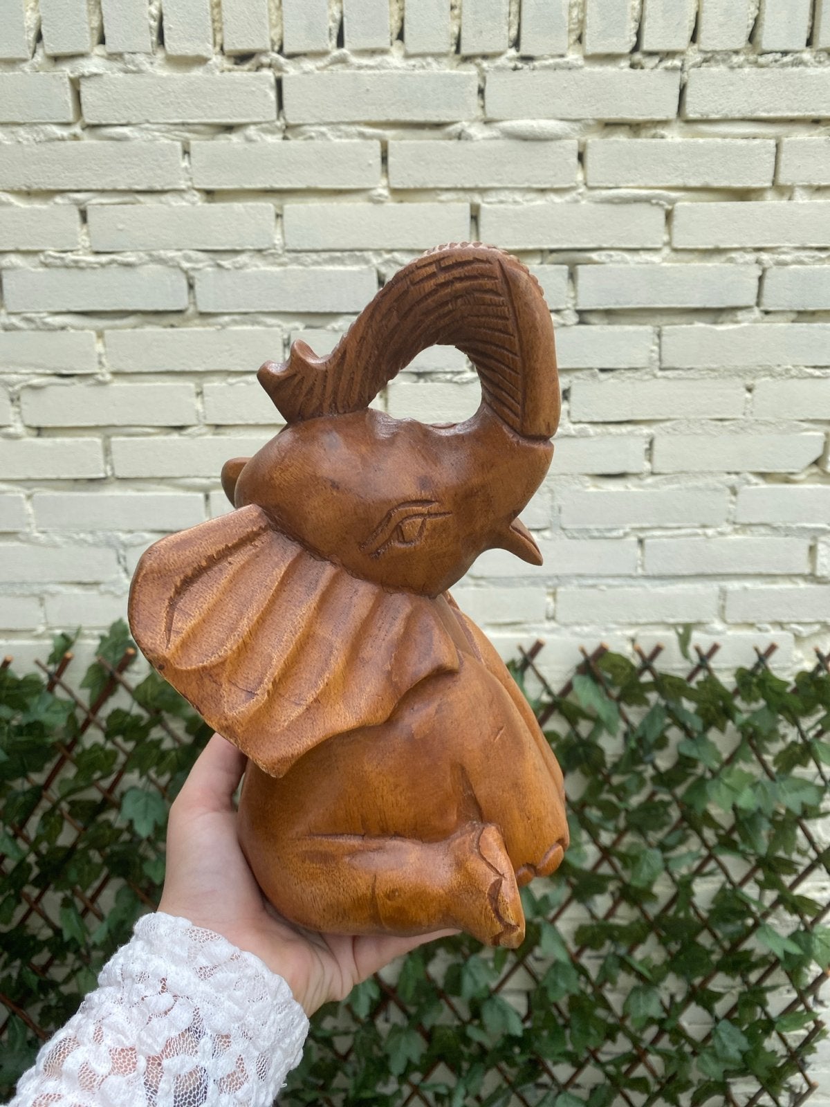 Houten olifant beeldje, handgesneden, Verzamelen, Beelden en Beeldjes, Ophalen, Nieuw, Dier