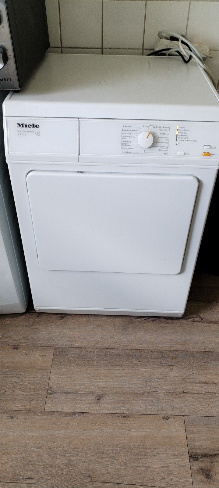 Miele T 8703 SoftCare System droger - Werkt perfect!, 6 tot 8 kg, Gebruikt, Luchtafvoer, Ophalen of Verzenden
