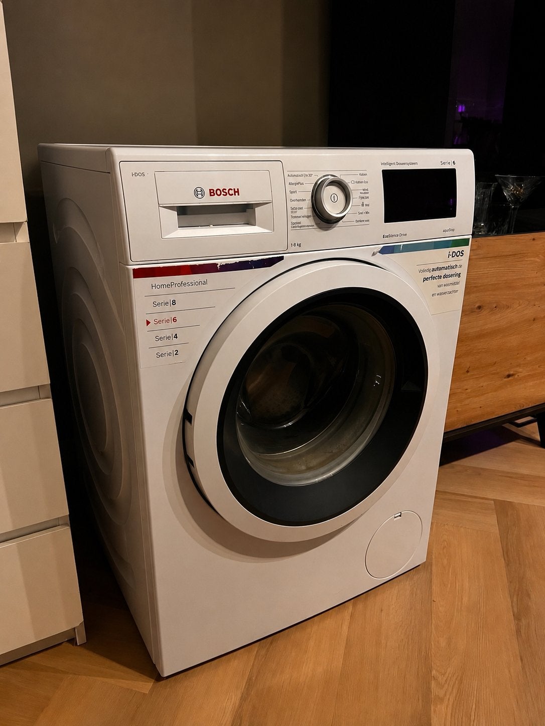 Bosch Serie 6 Wasmachine i-DOS, Ophalen, 1200 tot 1600 toeren, Gebruikt, 8 tot 10 kg