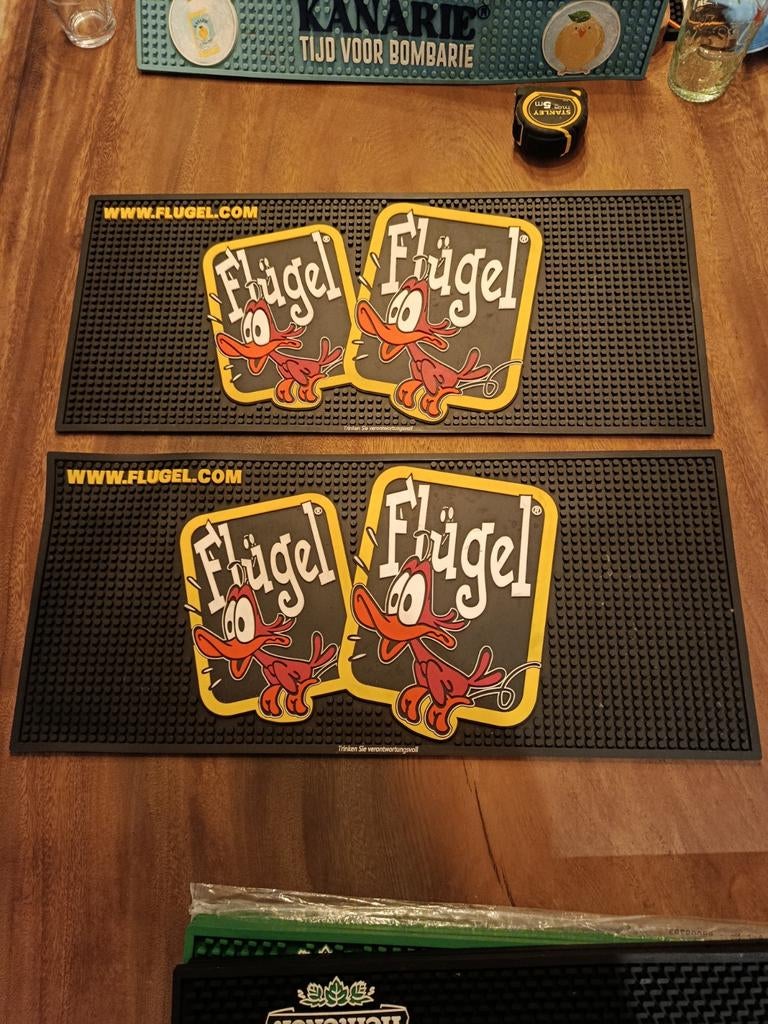 Flugel barmat, Ophalen of Verzenden, Reclamebord