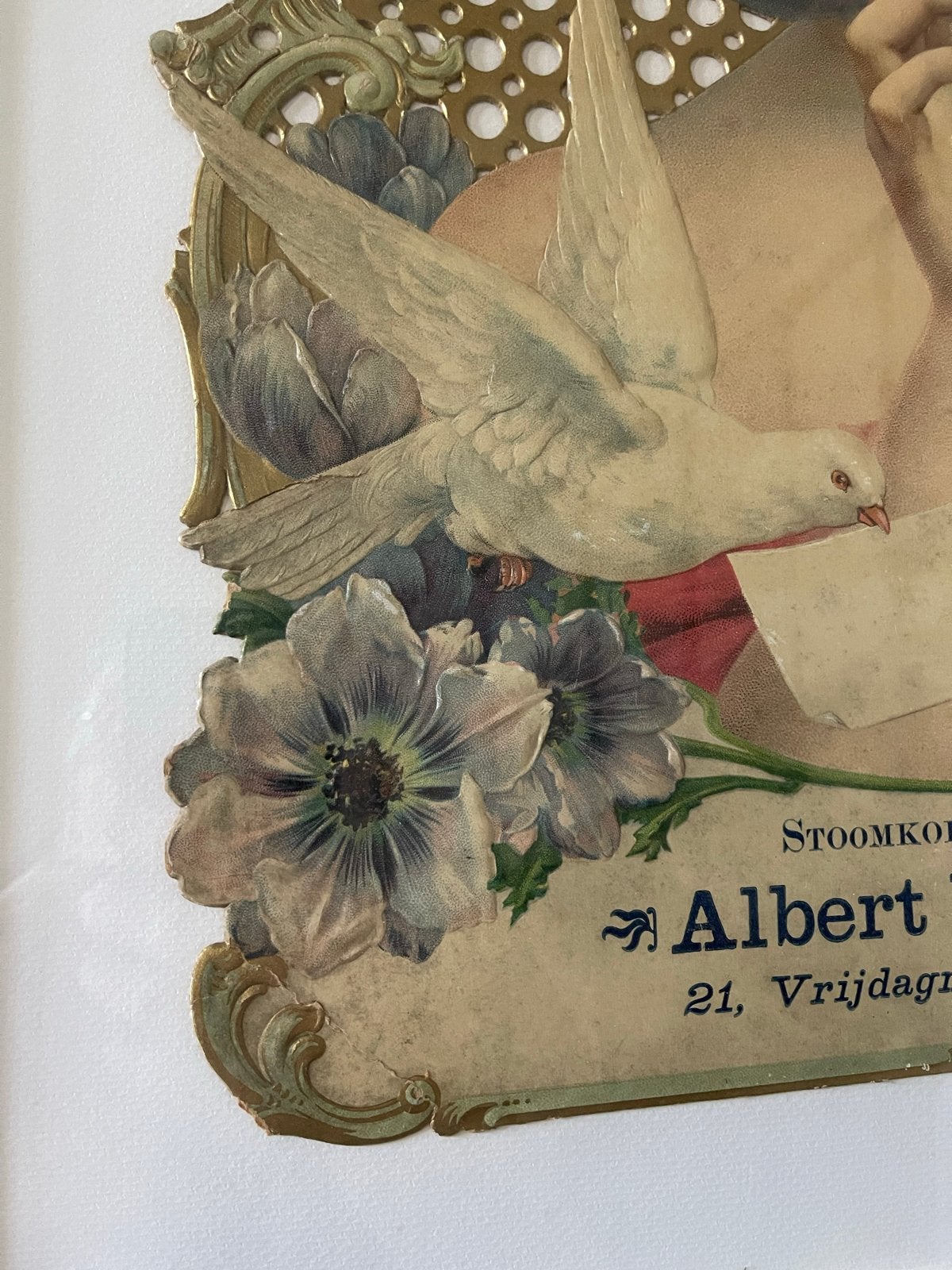 Antieke reclameplaat Albert Verrue Gent, Ophalen of Verzenden