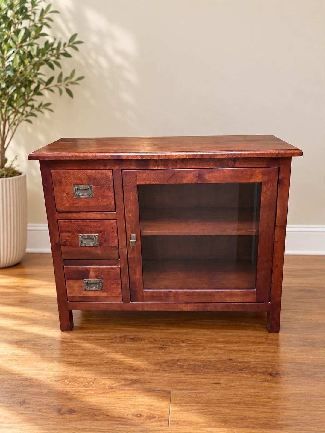 Media Cabinet Solid Wood, Ophalen