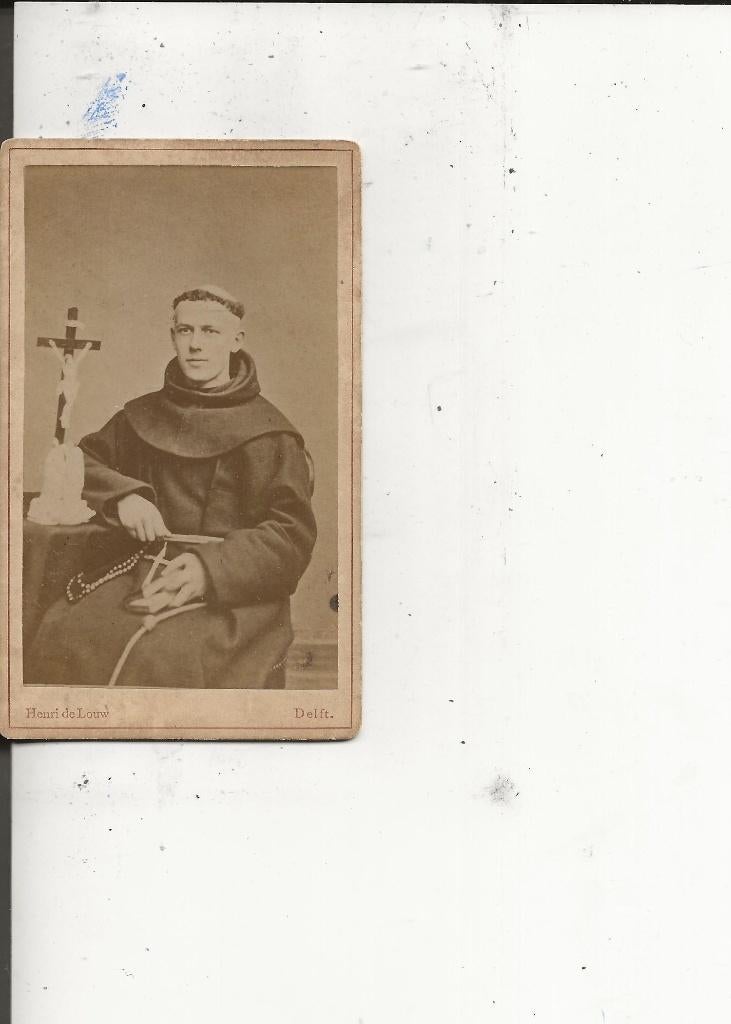 CdV Pater Delfgauw Henri de Louw, Ophalen of Verzenden, Voor 1920, Ongelopen, Zuid-Holland