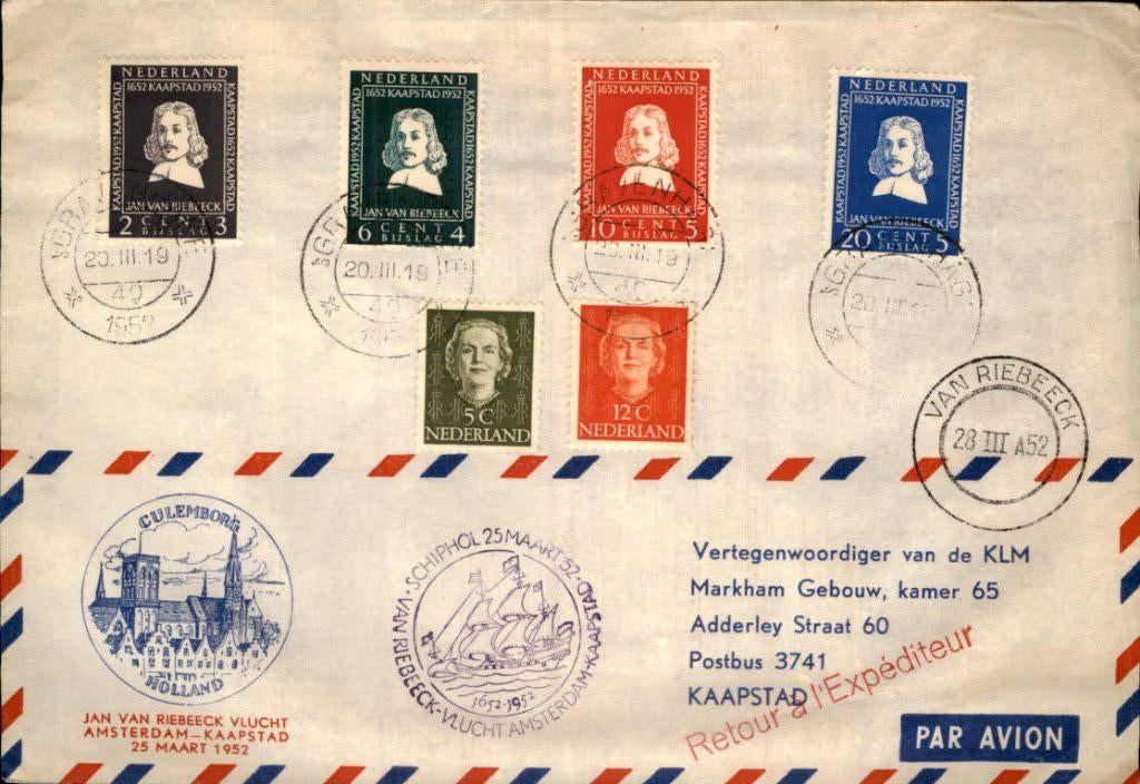 Zuid-Afrika - FFC - Frankering - 1952, Verzenden, Envelop