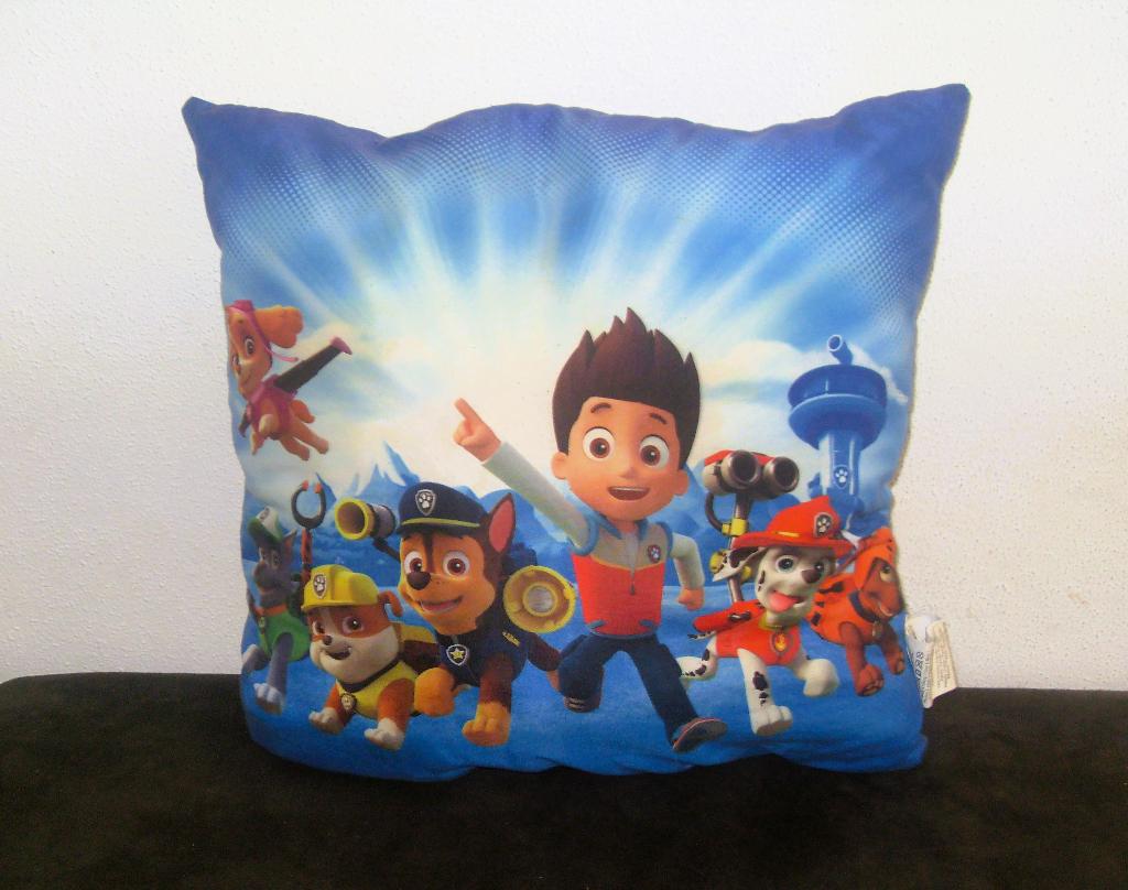 Paw Patrol Kussen / kussentje kinderkamer / blauw, Ophalen of Verzenden, Zo goed als nieuw, Kleed of Kussen