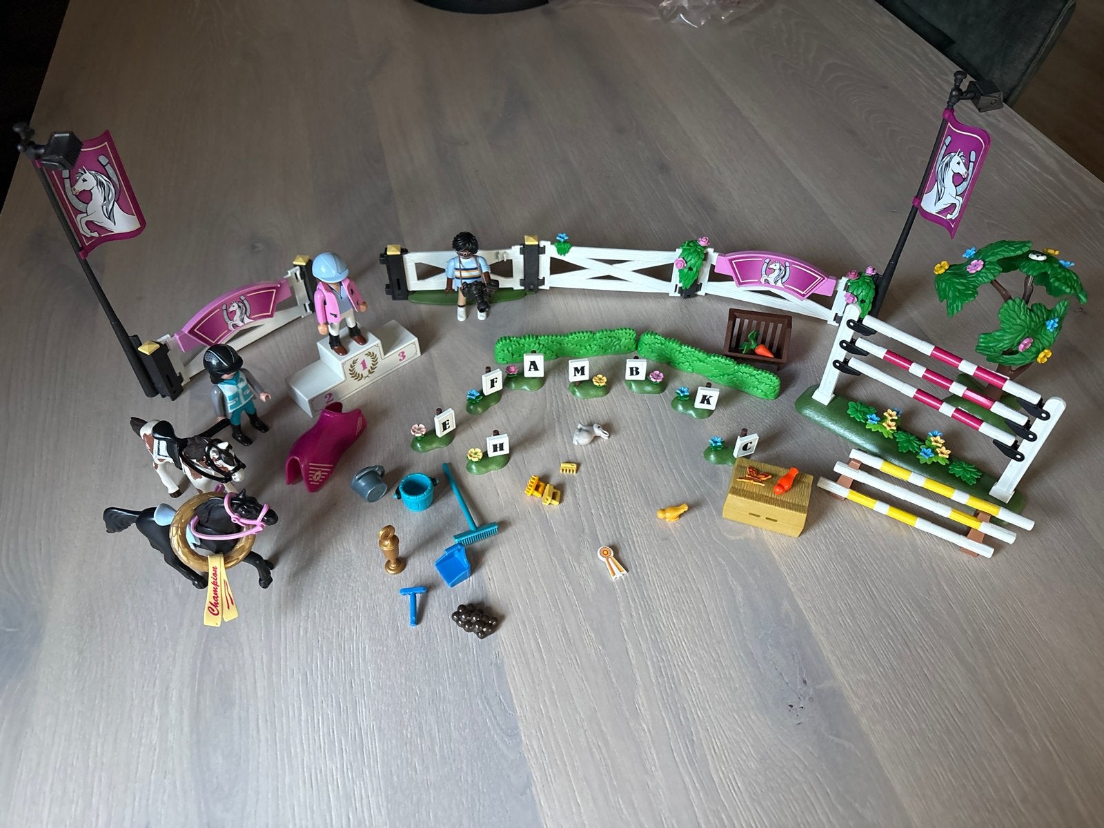 Playmobil 70996 Paardenshow met hindernissen, Gebruikt, Complete set, Overige typen, Ophalen of Verzenden
