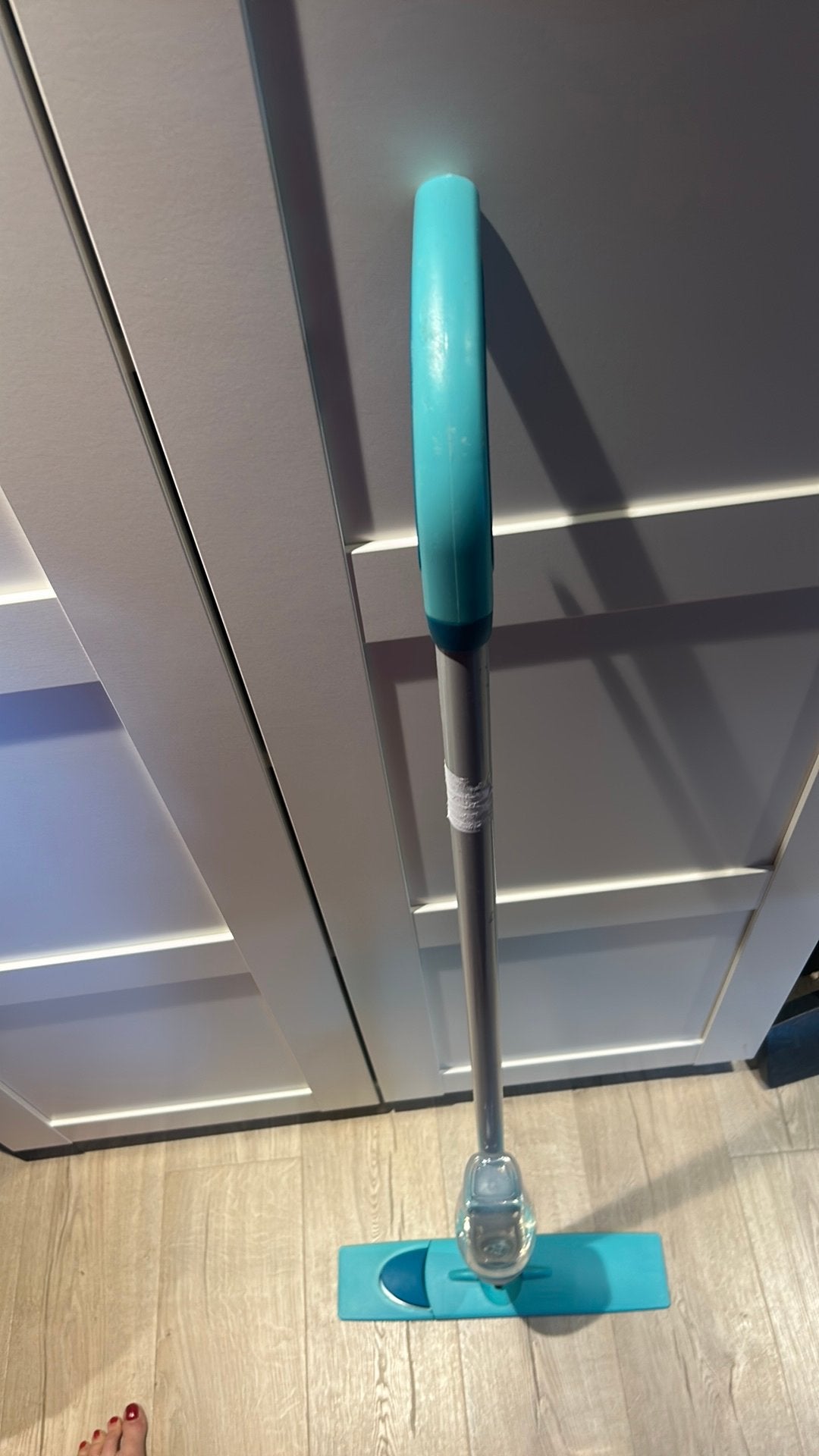 Leifheit Dweil met Sprayfunctie - Turquoise, Ophalen, Mop of Dweil