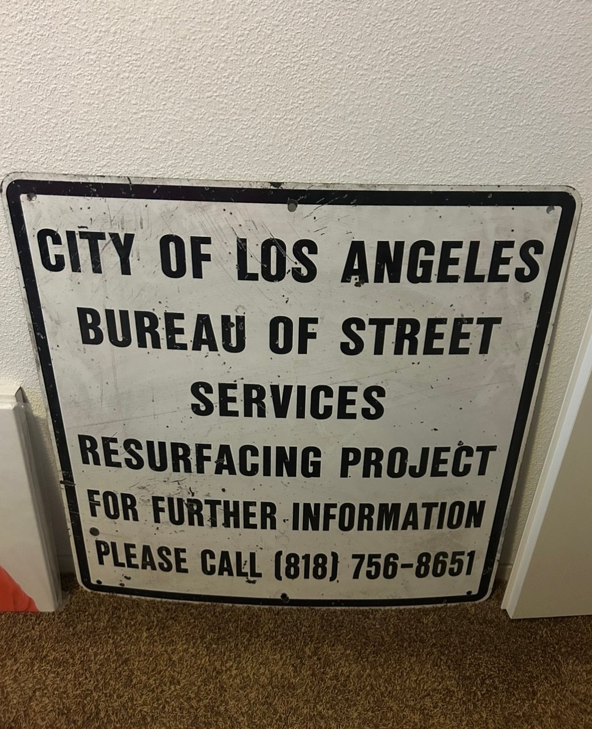 Los angeles street sign orgineel straat bord LA, Ophalen, Zo goed als nieuw