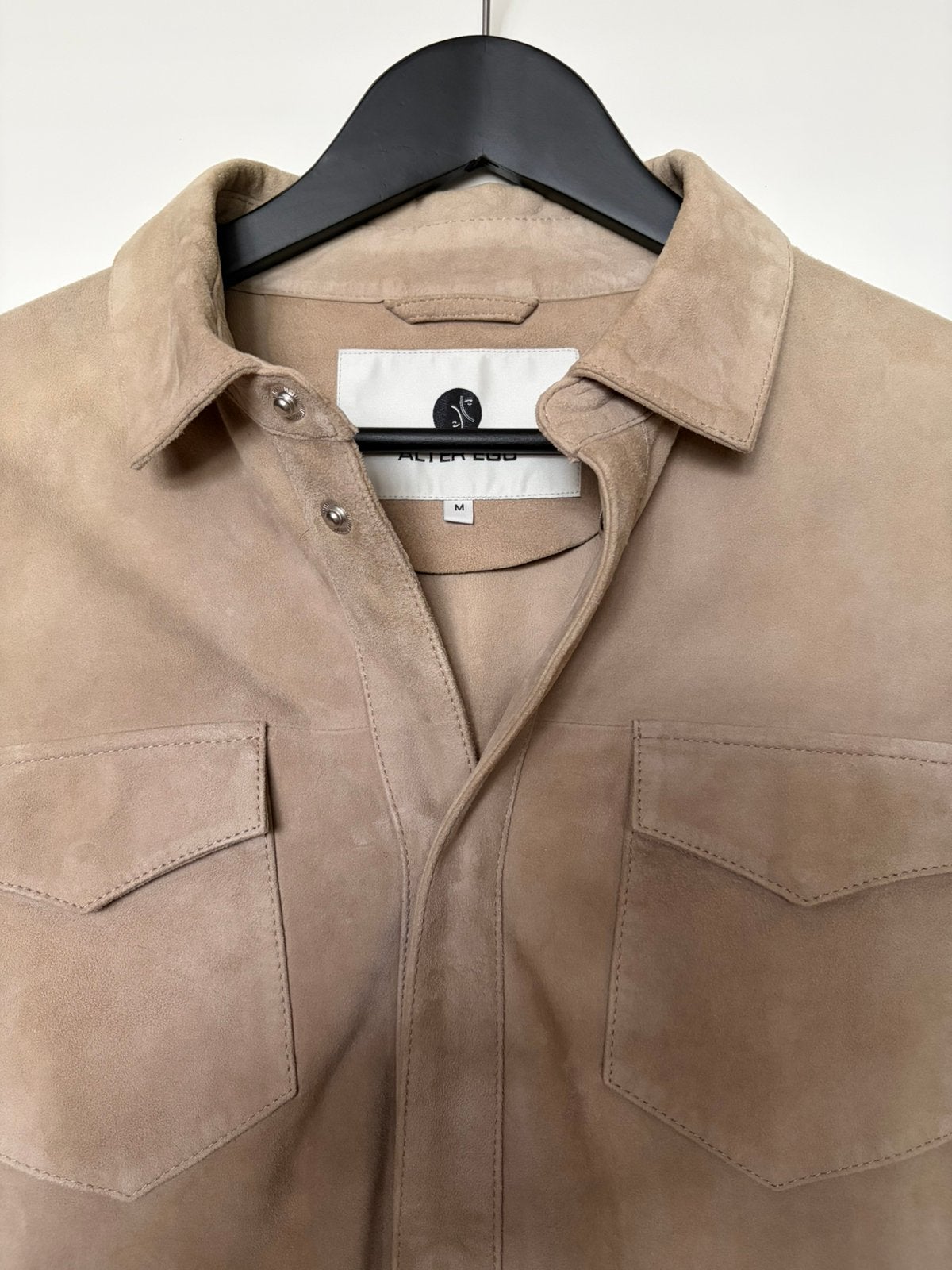 Alter Ego Overshirt Robert Maat M, Suéde Leer Beige. Nieuw, Kleding | Heren, Ophalen of Verzenden, Nieuw, Beige, Halswijdte 39/40 (M)