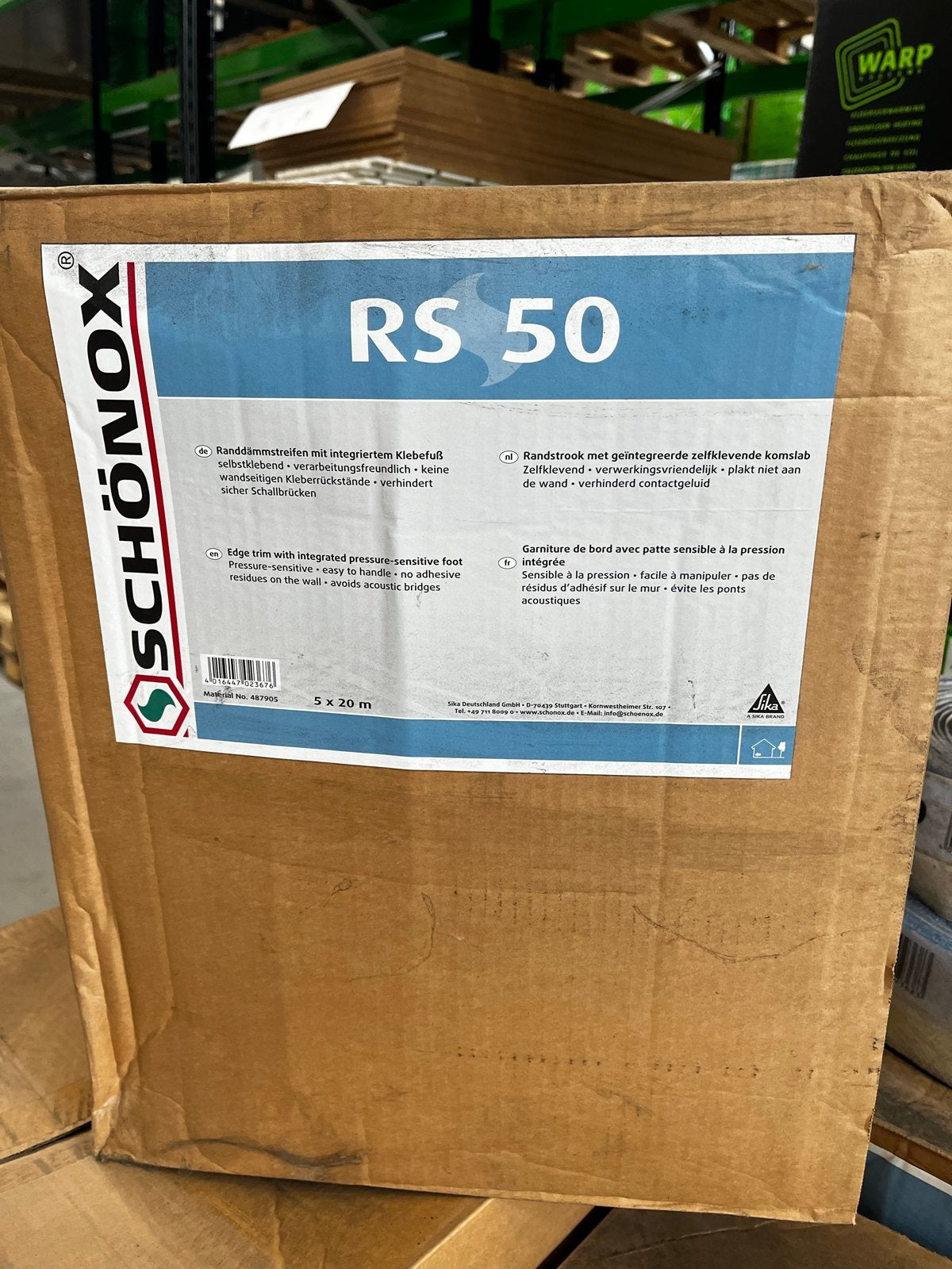 Schönox RS 50 Randstrook - Geluidsisolatie, Overige materialen, Nieuw, 15 m² of meer, Vloerisolatie