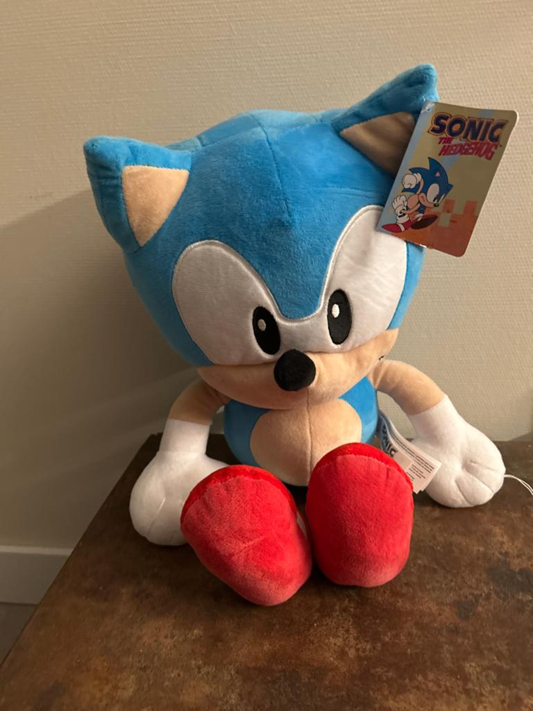 Sonic the Hedgehog Knuffel - Nieuw met label, Overige karakters, Overige typen, Blauw, Ophalen of Verzenden