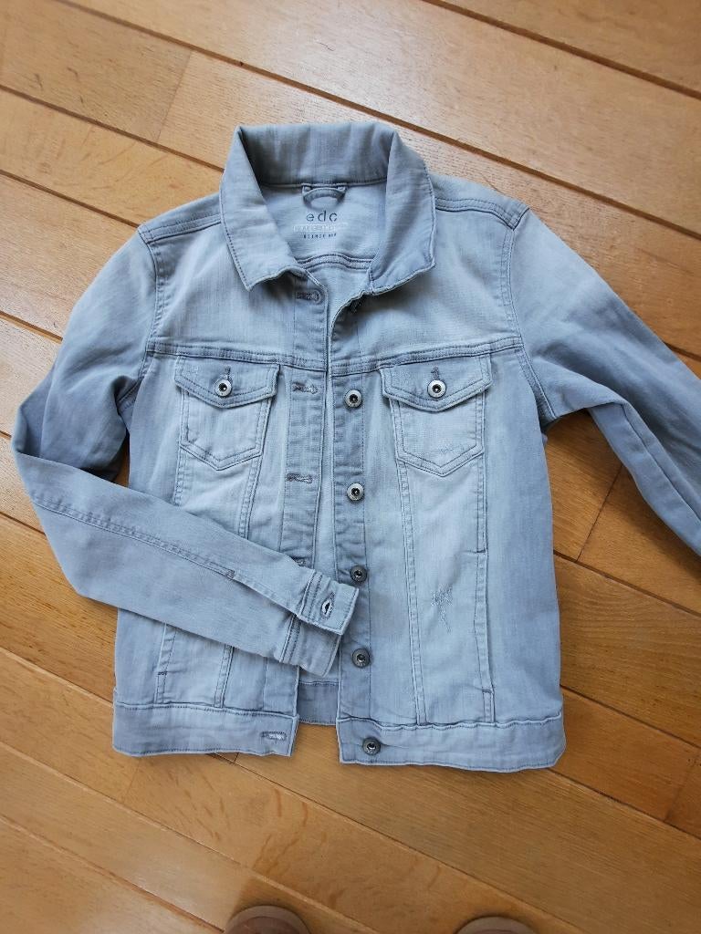 EDC by Esprit spijkerjack grijs maat S, Maat 38/40 (M), Ophalen of Verzenden, Zo goed als nieuw, Grijs