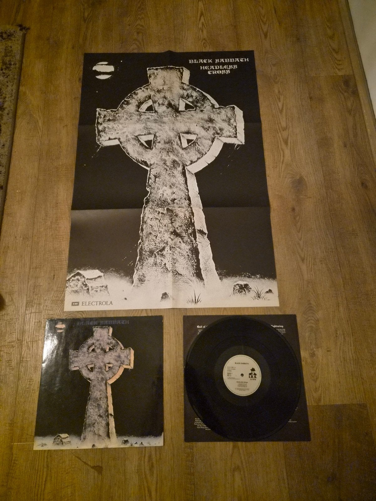 Black Sabbath - Headless Cross LP (1989) met poster, LP, Gebruikt, Hard Rock, Inclusief poster