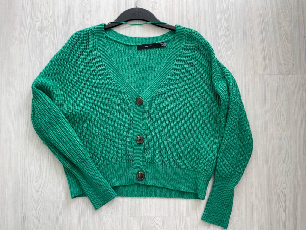 Vero Moda Groen Gebreid Vest Maat M, Ophalen of Verzenden, Gedragen, Maat 38/40 (M), Groen