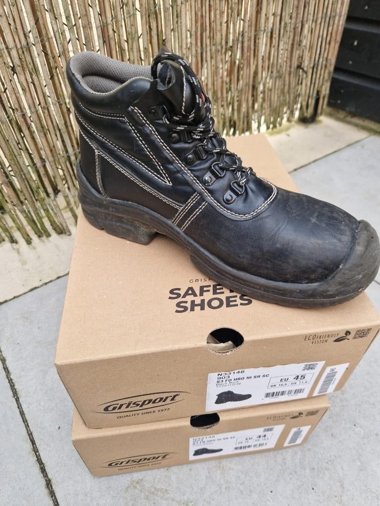 Grisport werkschoenen maat 45, Ophalen, Grisport, Zwart, Zo goed als nieuw