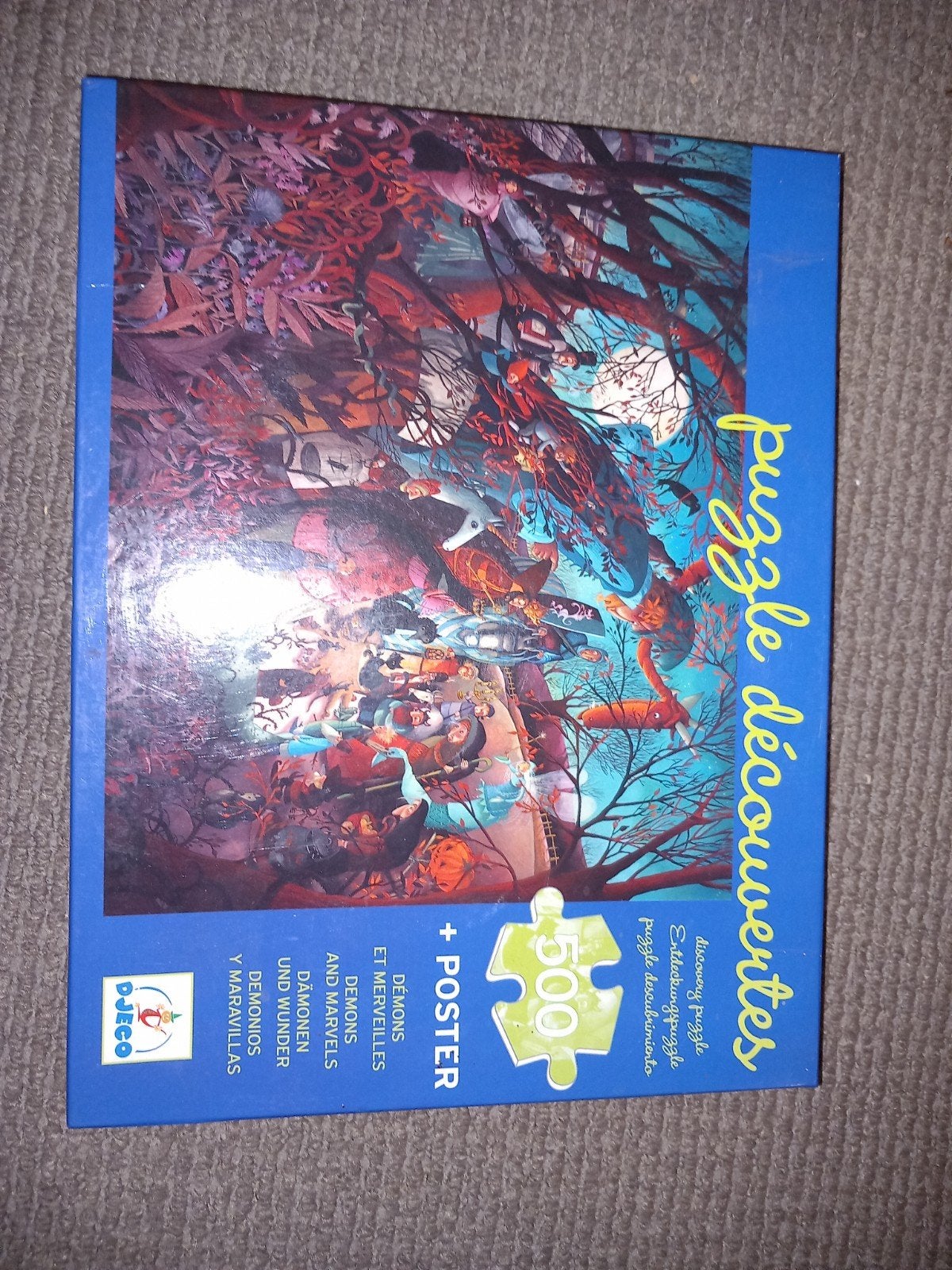 Djeco Puzzle Découvertes 500 stukjes + poster, Ophalen of Verzenden, 500 t/m 1500 stukjes, Gebruikt, Legpuzzel