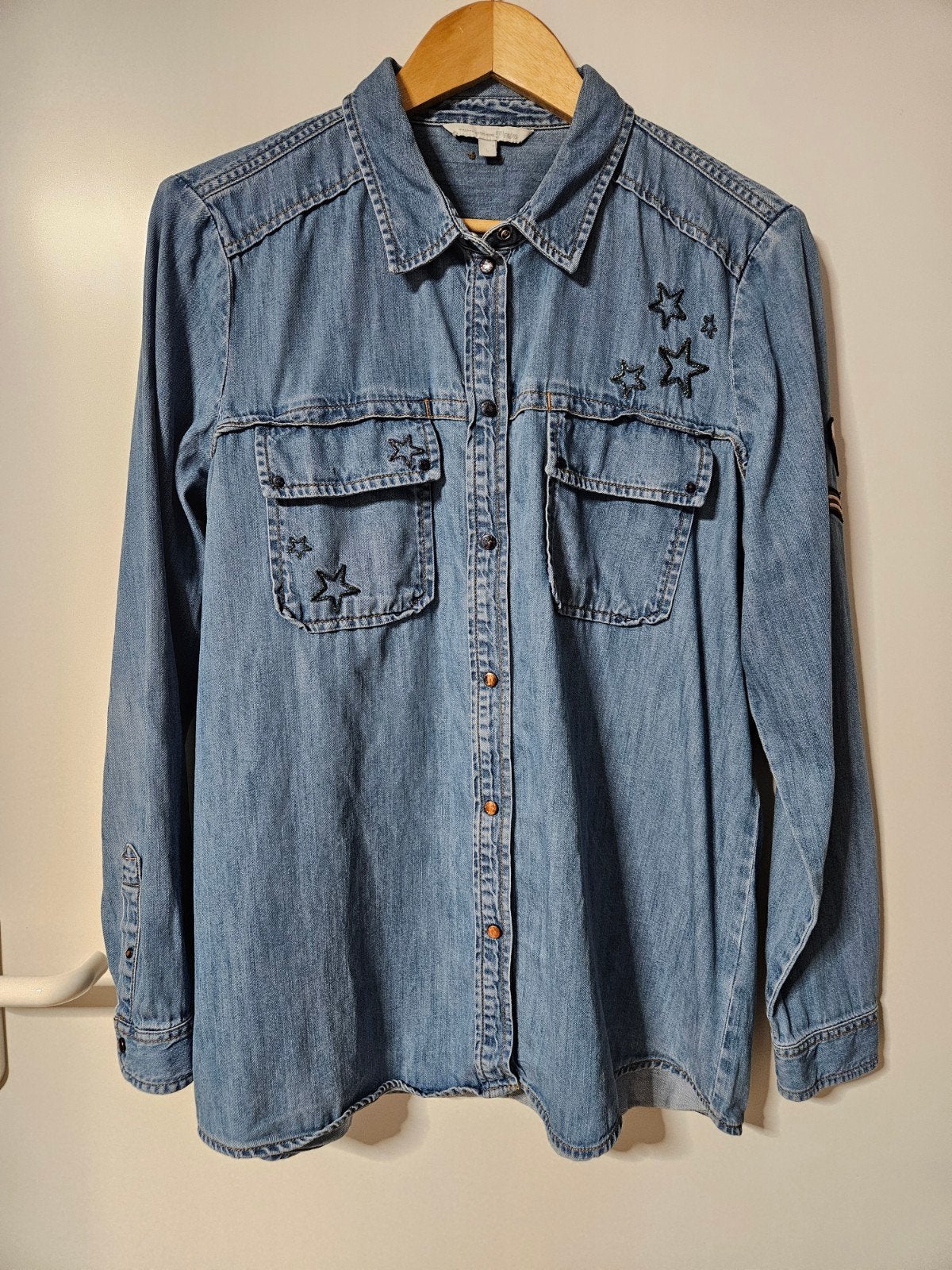 Tom Tailor spijkerblouse maat L, Kleding | Dames, Tom Tailor, Ophalen of Verzenden, Zo goed als nieuw, Blauw